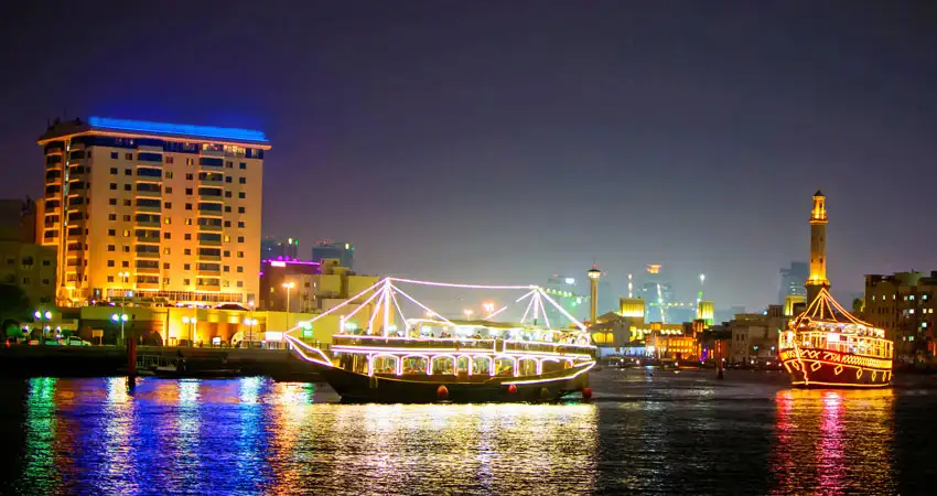 Dubai Marina Dhow Cruise With Transport